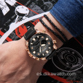 SMAEL New Fashion Men Watch Correa de cuero de cuarzo